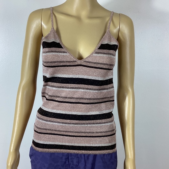 Ulla Johnson Tops - Ulla Johnson knit camisole in metallic stripes size S